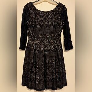 B Darlin Black and nude Lace Dress size 9/10